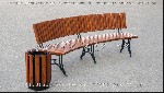 Радиусные скамейки со спинкой из лиственницы СК16л-рЛ
Скамейки радиусные с сиденьем и спинкой из бруса лиственницы на ажурных стальных опорах.  
Чугунные вставки и элементы ковки в опорах скамейки.  ...