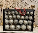 "Стеклянные шары
В комплекте 52 шт.  

цена :  по 520 тысяч

В наличии:  золотой,  серебряный (жемчуг) ,  синий и золотой

Доставка по договоренности.  " ...