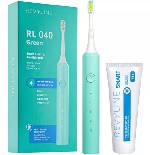 Звуковая зубная щетка с 4 режимами работы.  Устройство подходит для тщательной чистки в течение 3 минут.  Емкий аккумулятор обеспечивает работу щетки до одного месяца.  
Зубная паста имеет безопасный ...