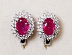 Ювелирные изделия объявление но. 4186666: Серебряные серьги с натуральными рубинами.