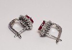 Ювелирные изделия объявление но. 4186666: Серебряные серьги с натуральными рубинами.